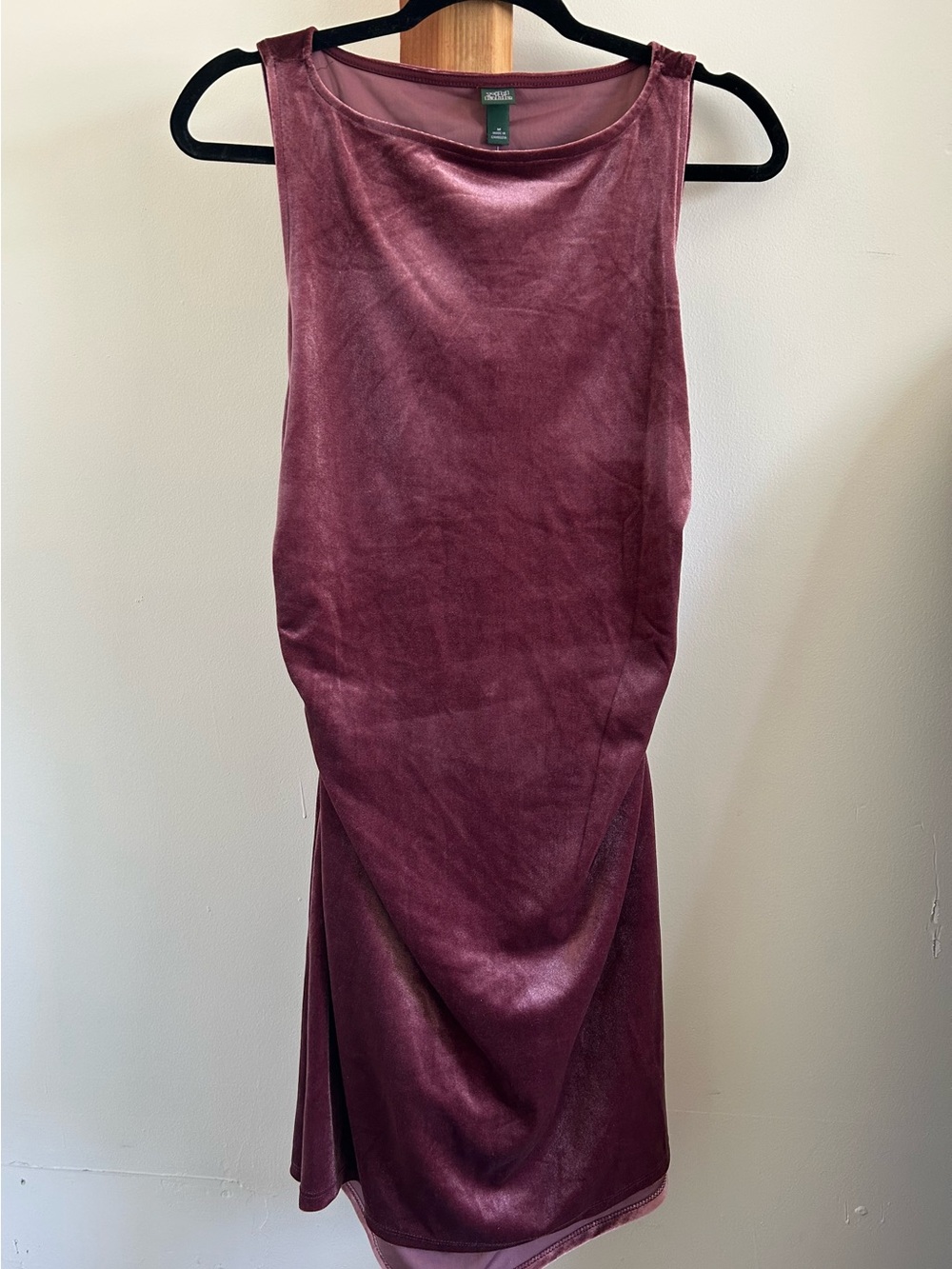 wild fable Sleeveless Velvet Midi Dress in Wineberry